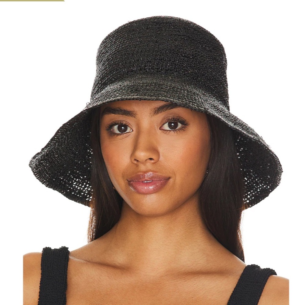 Hat Attack Chic Crochet Bucket Hat in Black